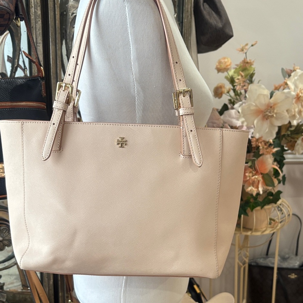 Tory Burch Blush Leather Tote
